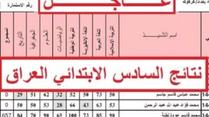 رابط نتائج السادس الابتدائي 2026 من موقع نتائجنا بالرقم الامتحاني مباشر