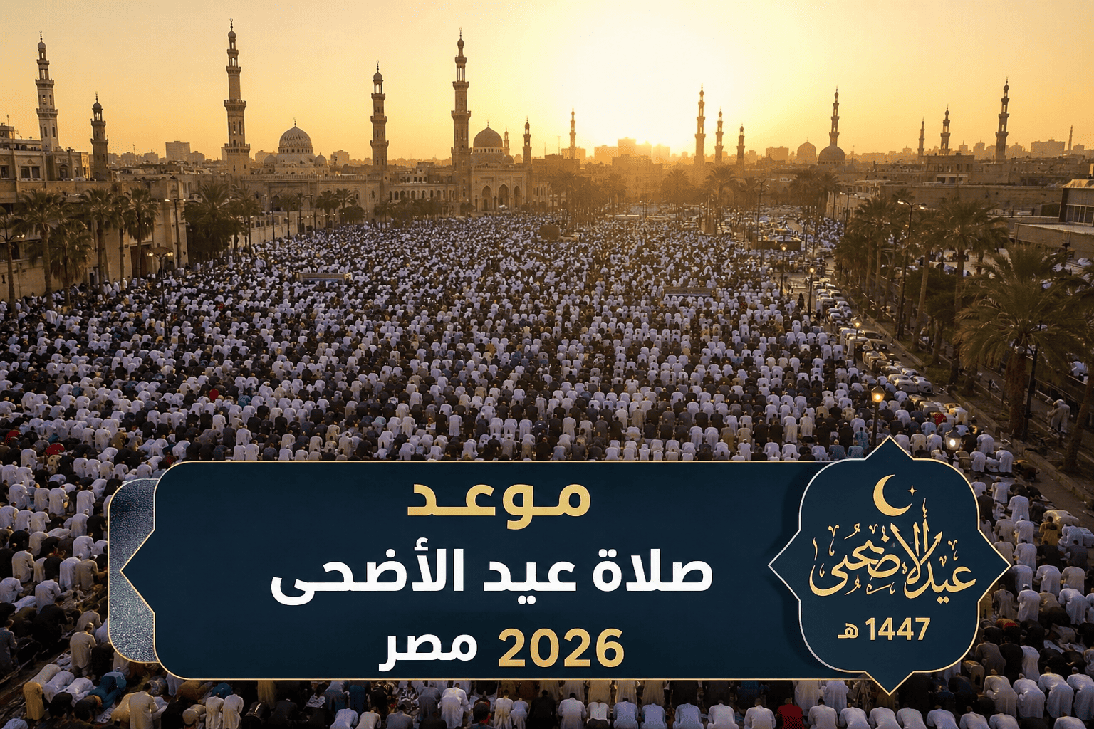 موعد صلاة عيد الأضحى 2026 في مصر كاملًا.. دليل المحافظات والتوقيتات الدقيقة