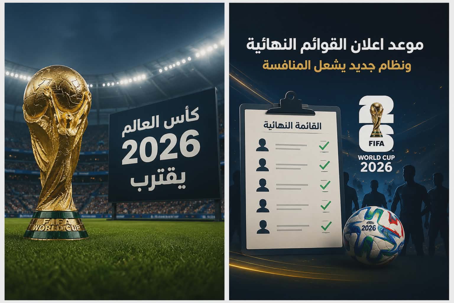 متى تُعلن قوائم المنتخبات في كأس العالم 2026؟.. تفاصيل النظام الجديد والمواعيد الرسمية