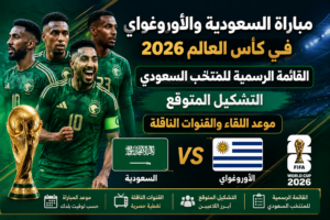 مباراة السعودية والأوروغواي في كأس العالم 2026.. القائمة الرسمية للمنتخب السعودي والتشكيل المتوقع وموعد اللقاء والقنوات الناقلة