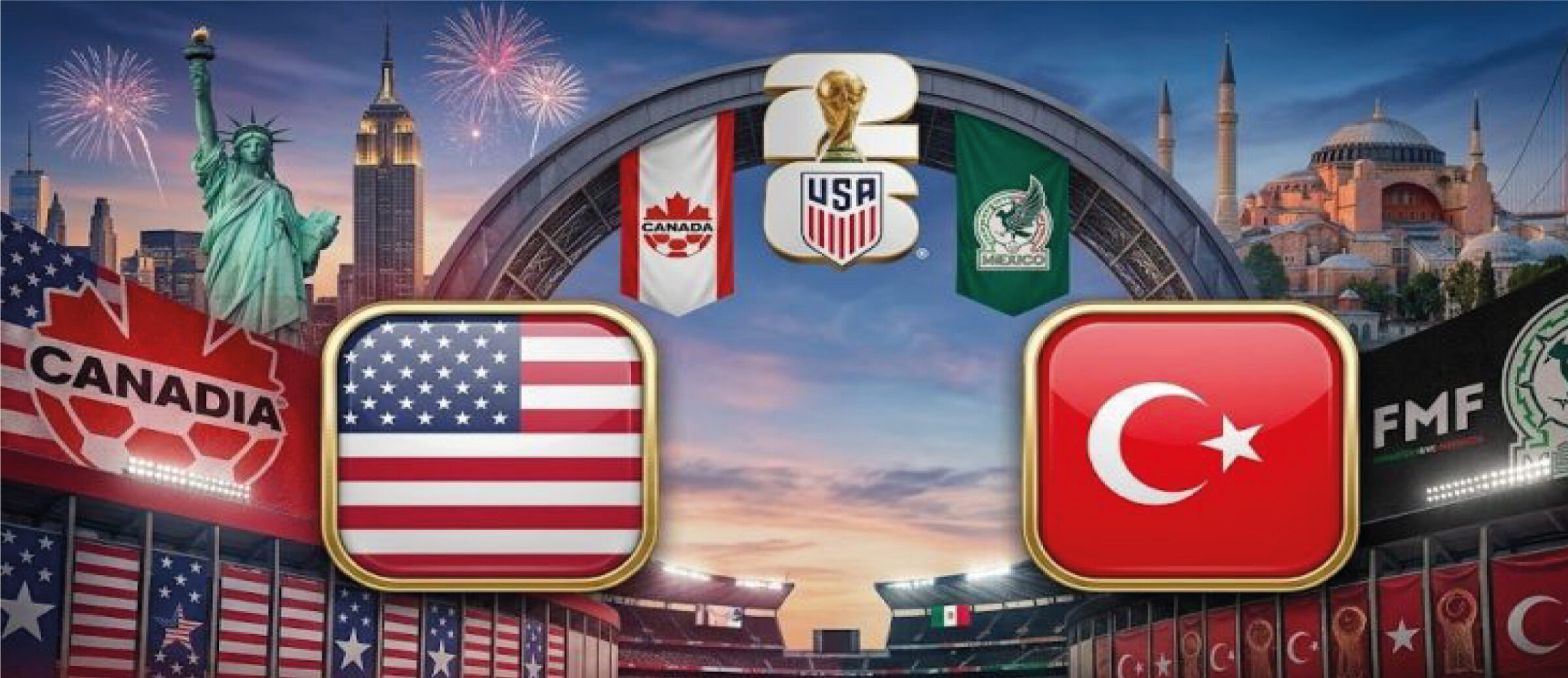 موعد مباراة تركيا والولايات المتحدة والقنوات الناقلة في كأس العالم 2026