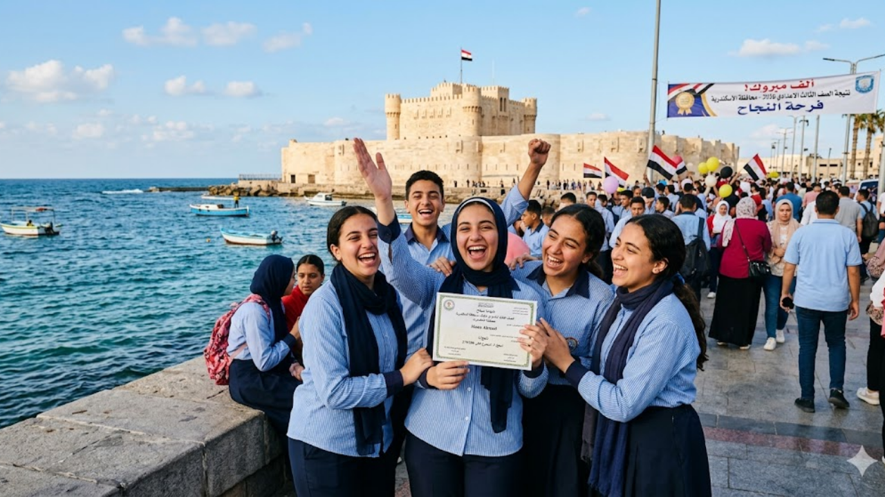 رابط نتيجة الشهادة الإعدادية الإسكندرية 2026 برقم الجلوس الآن رسميًا.. نسبة النجاح 74.5% وخطوات الاستعلام كاملة