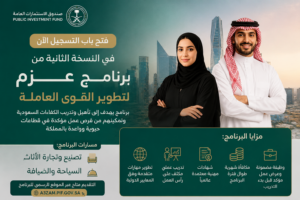 صندوق الاستثمارات العامة يعلن فتح التسجيل في برنامج عزم 2026.. وظائف مضمونة ومكافآت شهرية للمتدربين