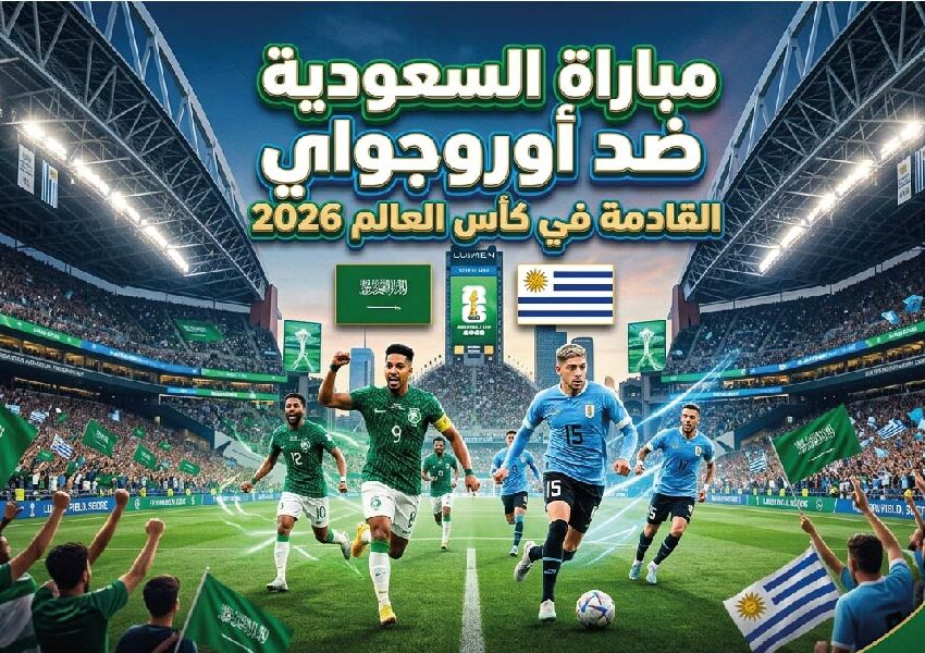 موعد مباراة السعودية وأوروجواي في كأس العالم 2026 والقنوات الناقلة والمعلقين والتفاصيل الكاملة