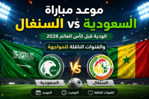 موعد مباراة السعودية ضد السنغال الودية قبل كأس العالم 2026 والقنوات الناقلة للمواجهة