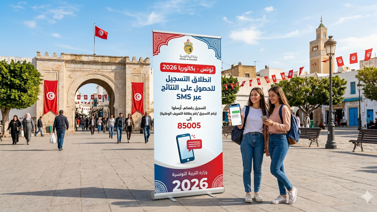 رابط التسجيل في خدمة نتائج البكالوريا تونس 2026 عبر SMS وخطوات الاشتراك