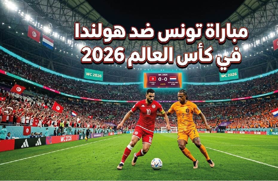 القنوات الناقلة لمباراة تونس وهولندا اليوم وموعد انطلاق المواجهة الحاسمة في كأس العالم 2026