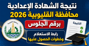 نتيجة الشهادة الإعدادية محافظة القليوبية 2026 برقم الجلوس.. رابط الاستعلام وخطوات الحصول عليها