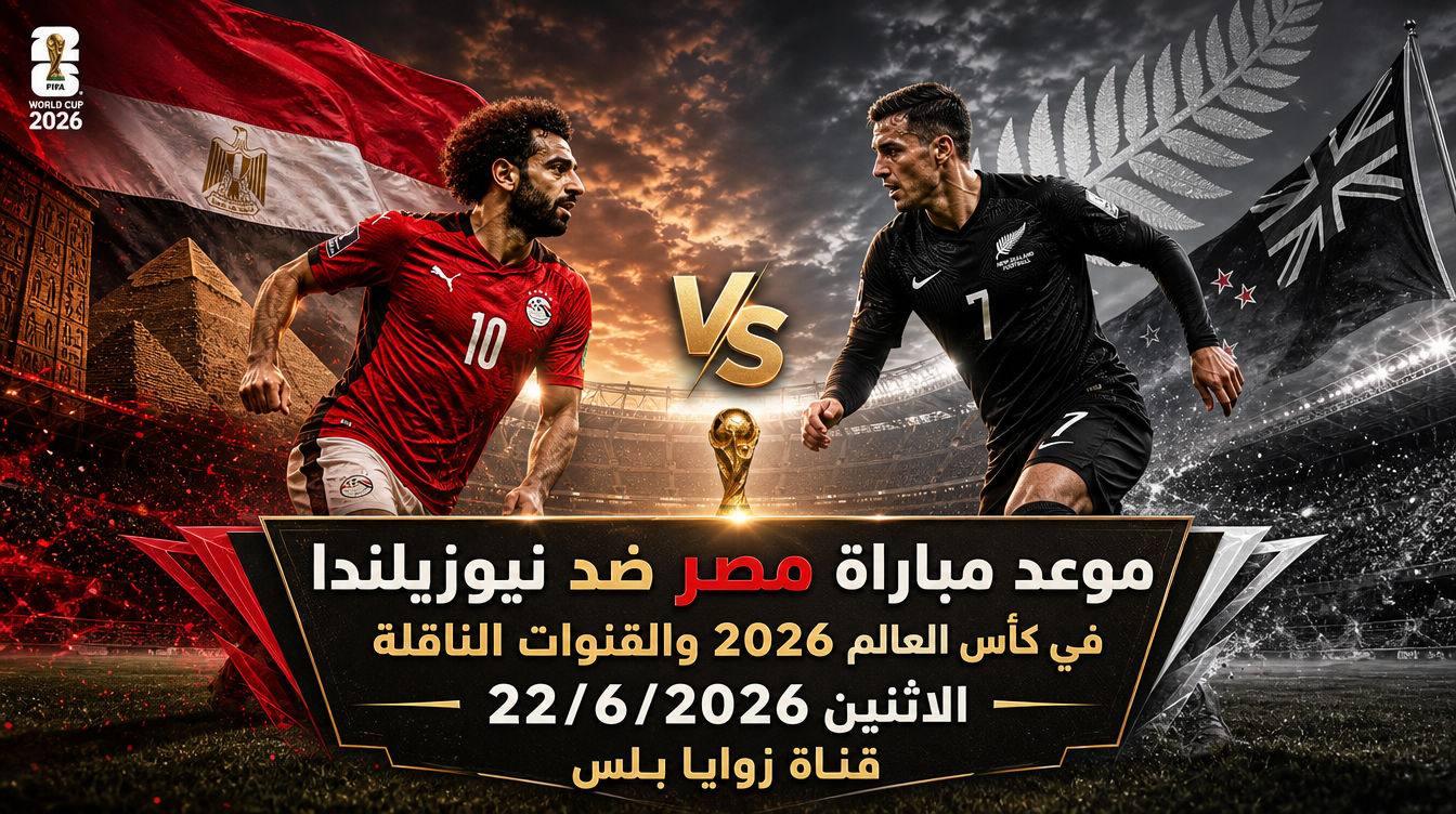 موعد مباراة مصر ضد نيوزيلندا بتوقيت القاهرة والقنوات الناقلة في تصفيات مونديال 2026
