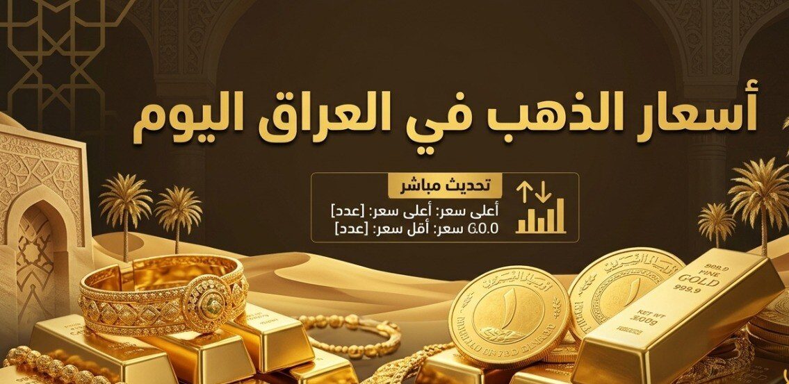 سعر الذهب في العراق اليوم.. تحديث جديد لعيار 21 والمثقال وأسعار جميع الأعيرة