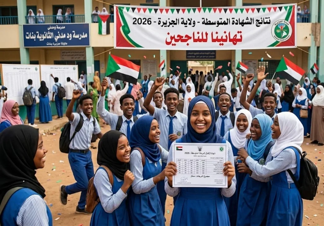 نتيجة الشهادة المتوسطة ولاية الجزيرة 2026 برقم الجلوس عبر الموقع الرسمي وخطوات الاستعلام الإلكتروني بالتفصيل