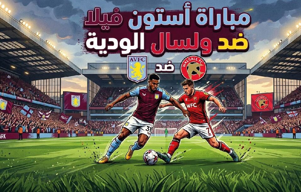 موعد مباراة أستون فيلا وولسال الودية 2026 والقنوات الناقلة.. التوقيت والتفاصيل كاملة