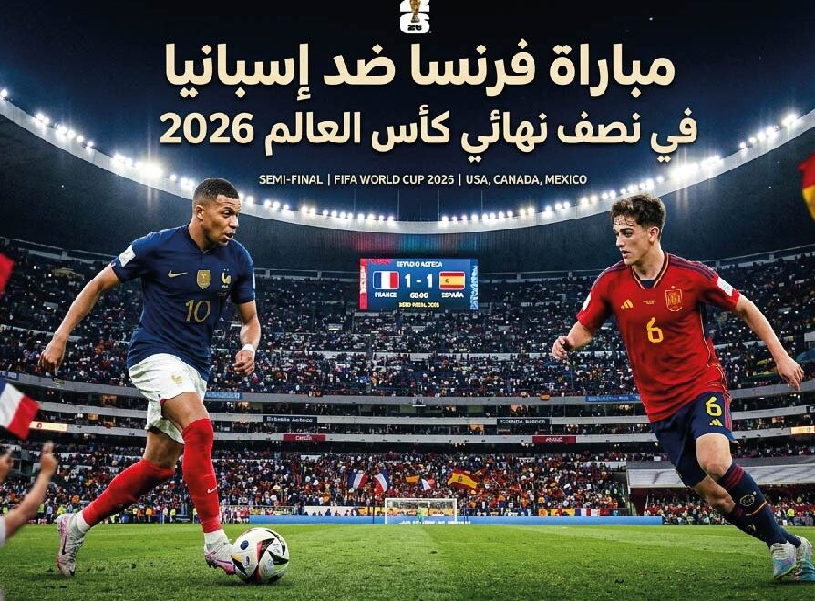 متى موعد مباراة فرنسا وإسبانيا في كأس العالم 2026؟.. القنوات الناقلة والمعلق