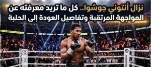 نزال أنتوني جوشوا.. كل ما تريد معرفته عن المواجهة المرتقبة وتفاصيل العودة إلى الحلبة