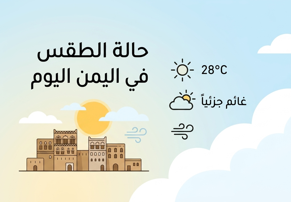 الأرصاد تكشف تفاصيل طقس اليمن اليوم وتحذر من سيول مفاجئة وارتفاع درجات الحرارة