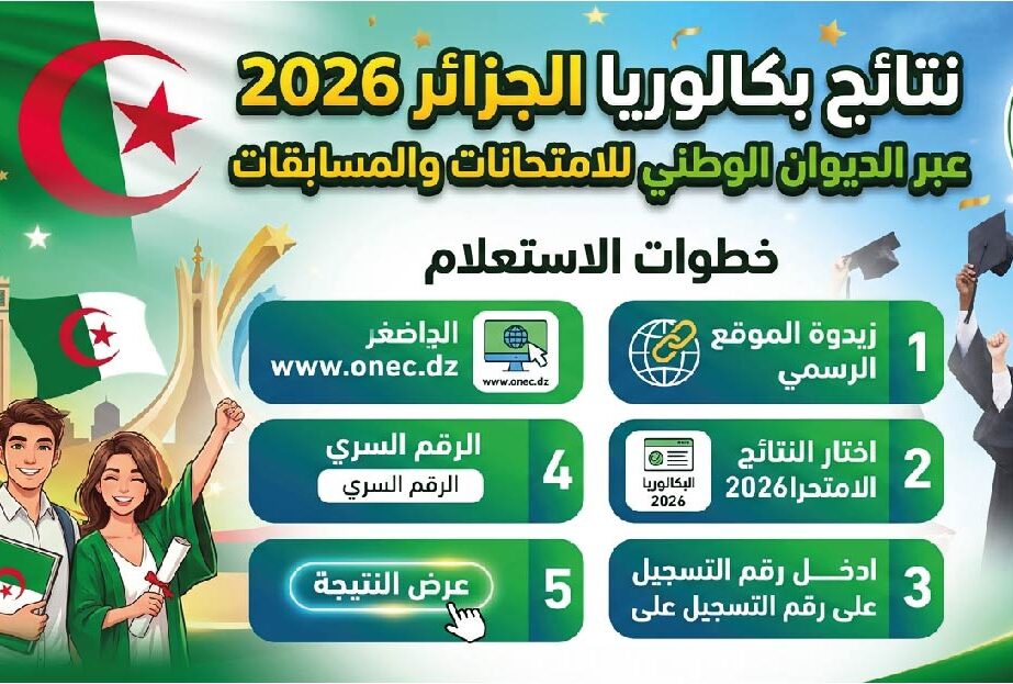 استعلم عن نتائج بكالوريا الجزائر 2026 عبر bac.onec.dz.. النتيجة متاحة الآن