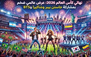 حفل نهائي مونديال 2026 يخطف الأنظار.. جاستن بيبر وشاكيرا وBTS في عرض عالمي ضخم