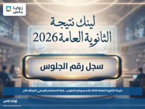 نتيجة الثانوية العامة 2026 بالاسم ورقم الجلوس.. رابط الاستعلام الرسمي المباشر الآن