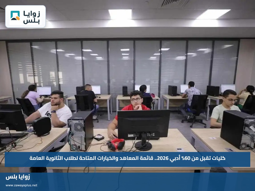 كليات تقبل من 60% أدبي 2026.. قائمة المعاهد والخيارات المتاحة لطلاب الثانوية العامة