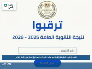 نتيجة الثانوية العامة 2026 بالاسم فقط.. رابط تحميل ملف إكسيل فور اعتماد النتائج