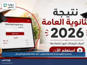 رابط نتيجة الثانوية العامة 2026 برقم الجلوس.. اعرف درجاتك والمجموع الكلي الآن