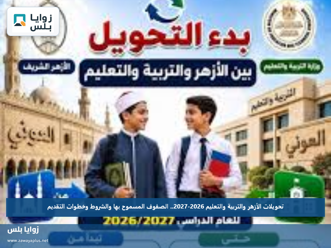 تحويلات الأزهر والتربية والتعليم 2026-2027.. الصفوف المسموح بها والشروط وخطوات التقديم
