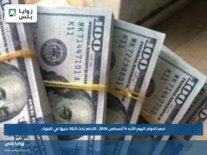 سعر الدولار اليوم الأحد 9 أغسطس 2026.. الأخضر تحت الـ50 جنيهًا في البنوك