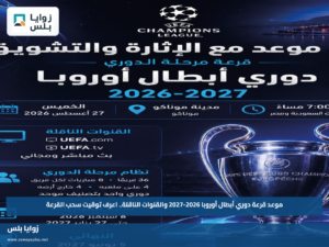 موعد قرعة دوري أبطال أوروبا 2026-2027 والقنوات الناقلة.. اعرف توقيت سحب القرعة