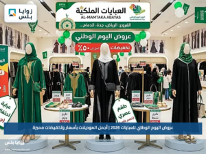 عروض اليوم الوطني للعبايات 2026 | أجمل الموديلات بأسعار وتخفيضات مميزة