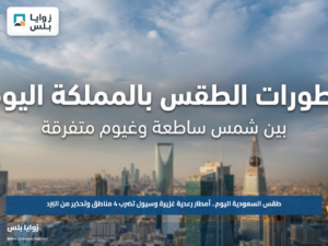 طقس السعودية اليوم.. أمطار رعدية غزيرة وسيول تضرب 4 مناطق وتحذير من البَرَد