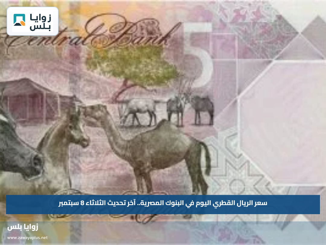 سعر الريال القطري اليوم في البنوك المصرية.. آخر تحديث الثلاثاء 8 سبتمبر