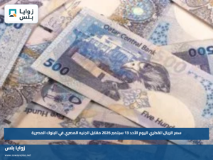 سعر الريال القطري اليوم الأحد 13 سبتمبر 2026 مقابل الجنيه المصري في البنوك المصرية